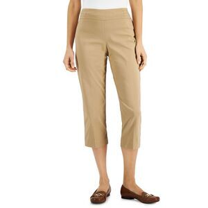 JM Collection Womens Rivet Detail Cropped Capris Pants